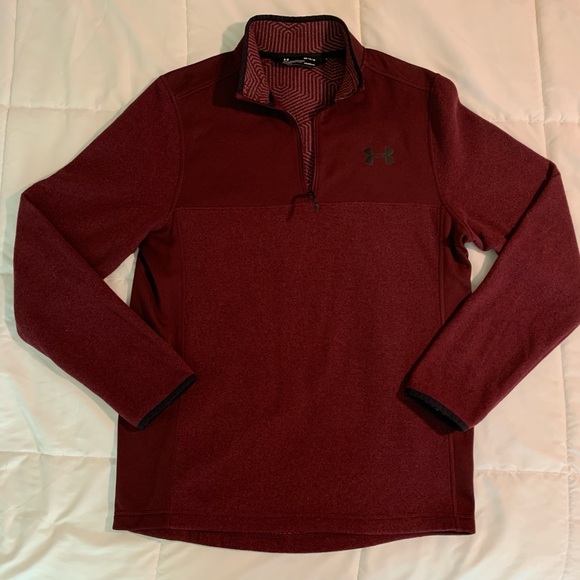 Under Armour Men’s M Maroon 1/4 Zip Red Lightweight Pullover - Picture 1 of 13